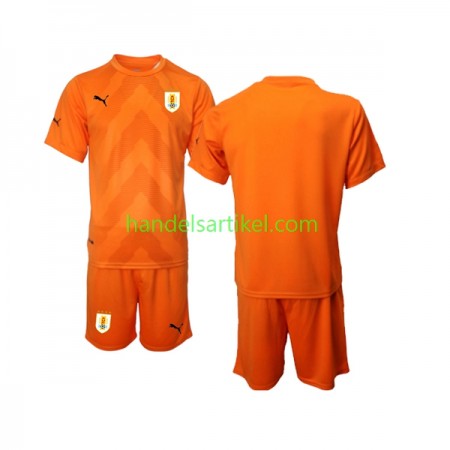 Uruguay Torwart Kinder Auswärts Trikotsatz World Cup 2022 Kurzarm (+ Kurze Hosen)